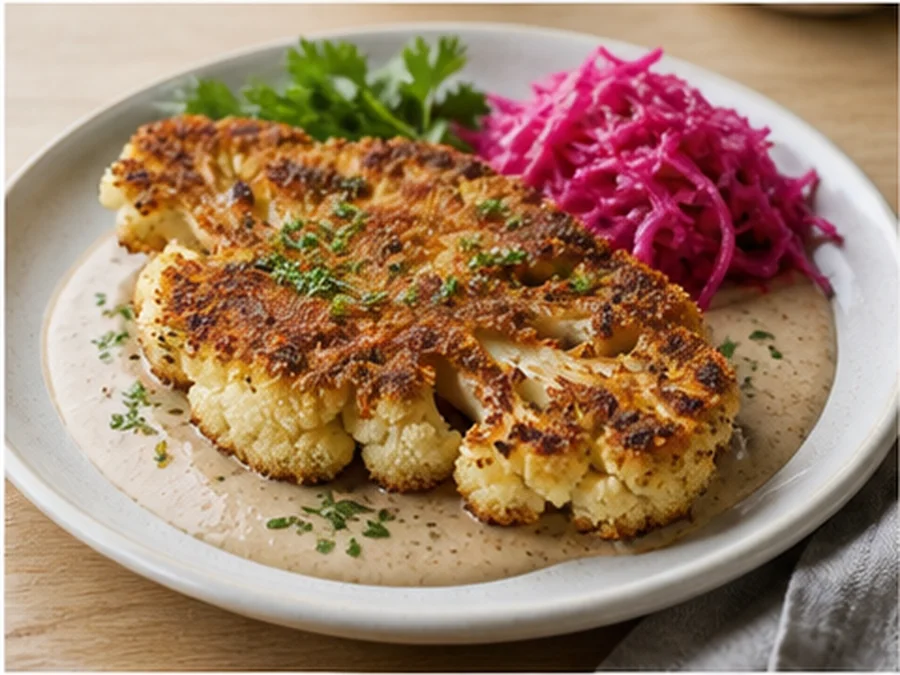 Charred Cauliflower Schnitzel at Bontado Berlin Kitchen