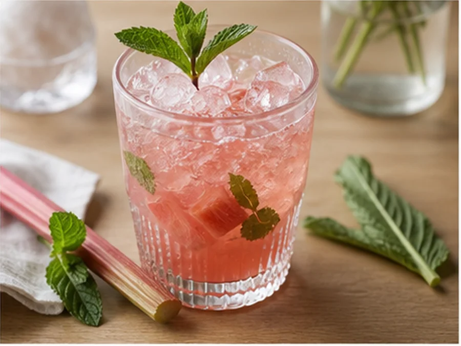 Rhubarb-Mint Spritz at Bontado Berlin Kitchen