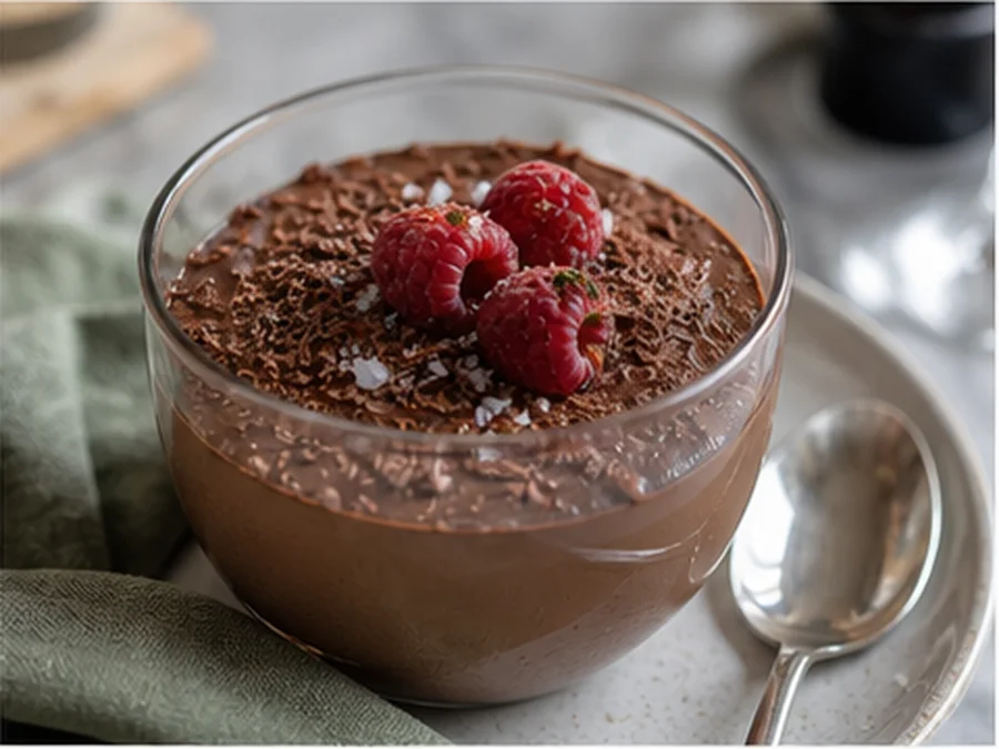Dark Chocolate Mousse at Maison Lumière Bistro