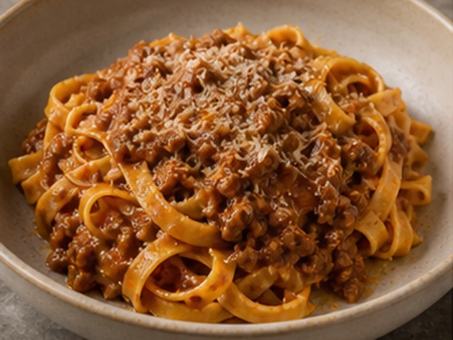 Tagliatelle al Ragù at Napoli Verde