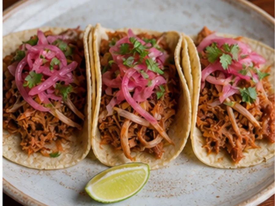 Cochinita Pibil Tacos at Luna Roja Cocina