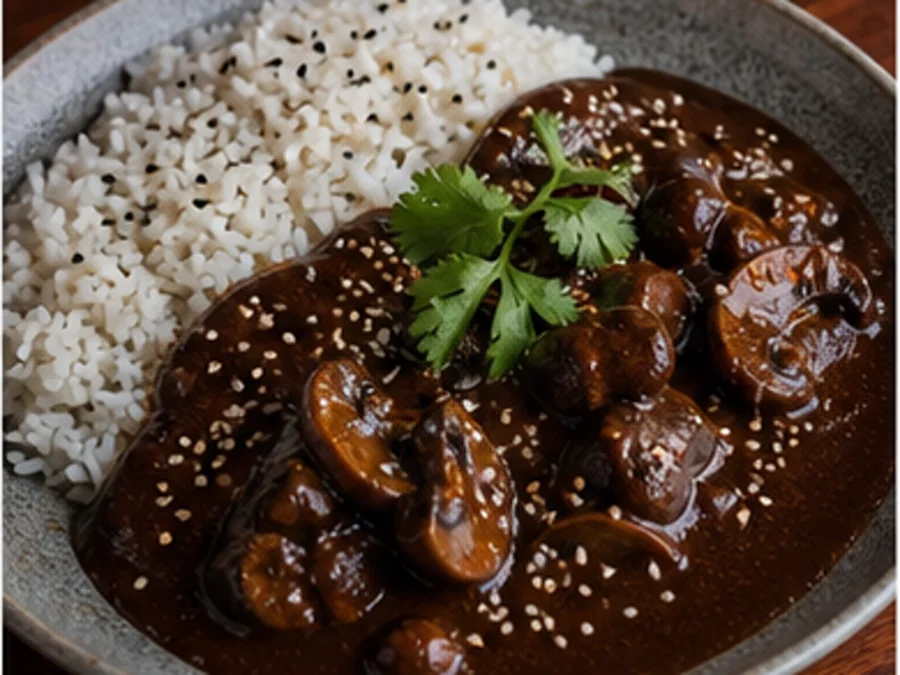 Mushroom Mole at Luna Roja Cocina