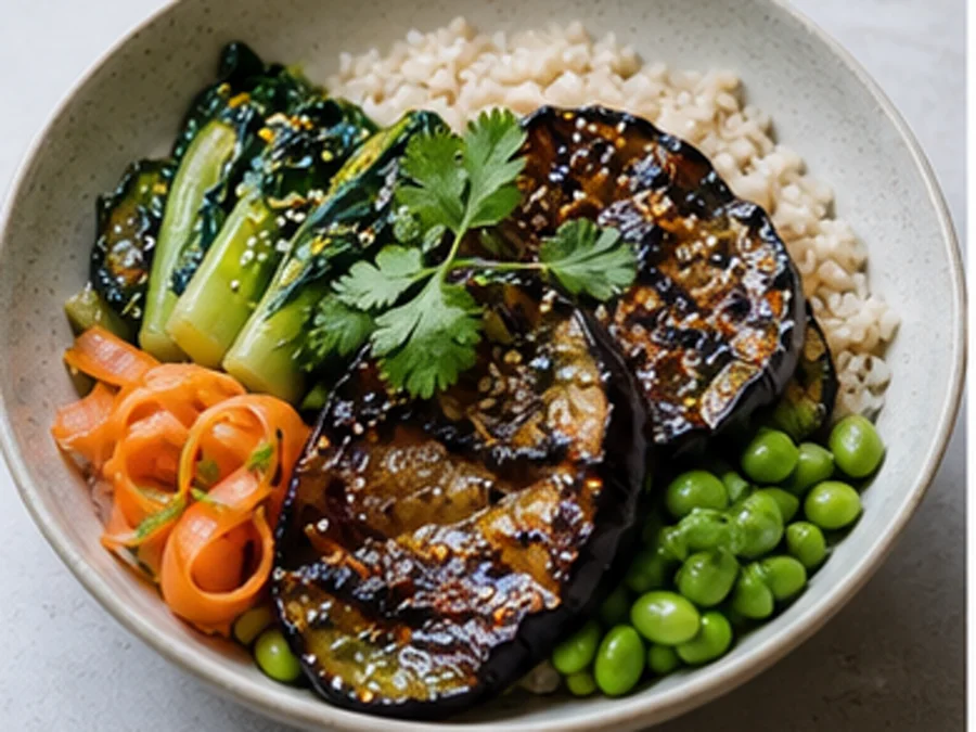 Miso Aubergine Bowl at Green Fork