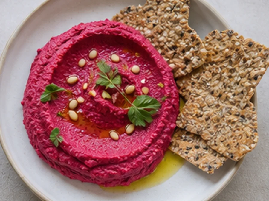 Beetroot Hummus at Green Fork