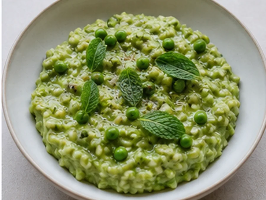 Green Pea Risotto at Green Fork